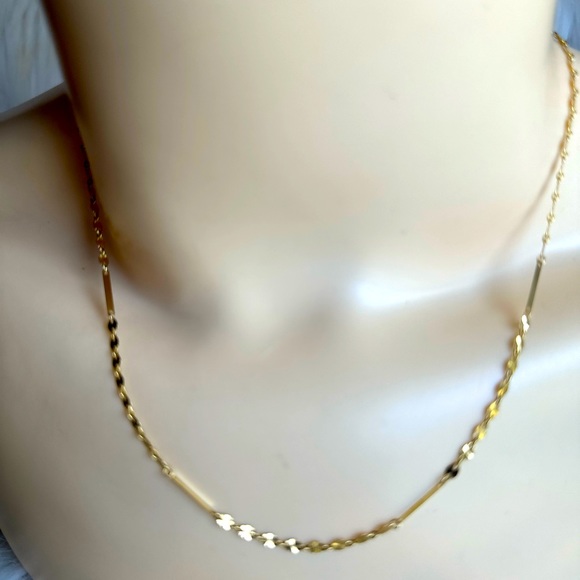 14K Gold Stamped Necklace/ Golden Clef/ Made in Italy - Picture 9 of 15